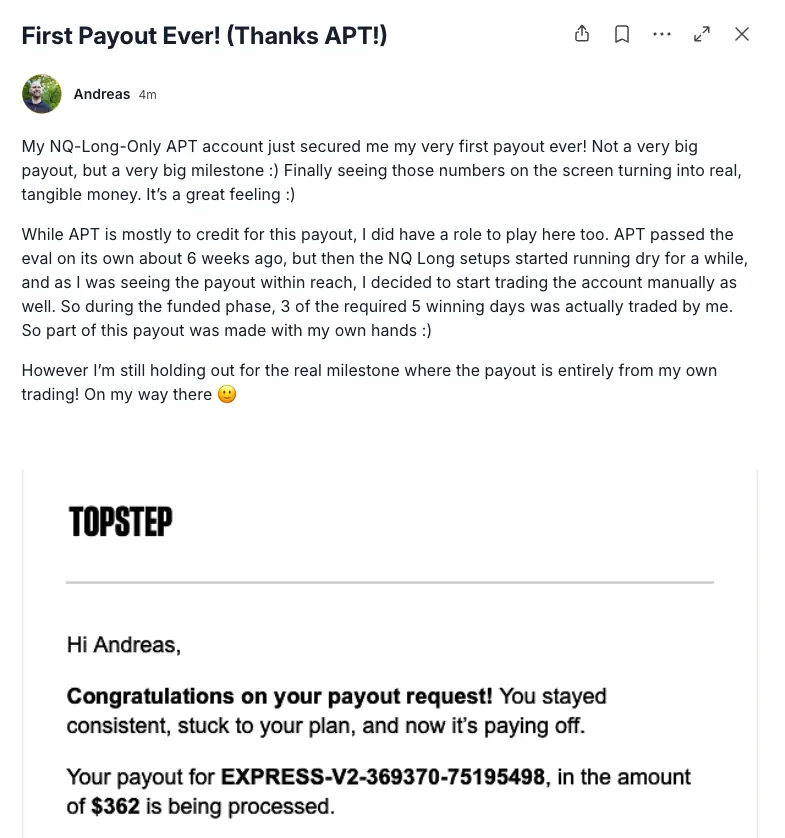 PTG member result